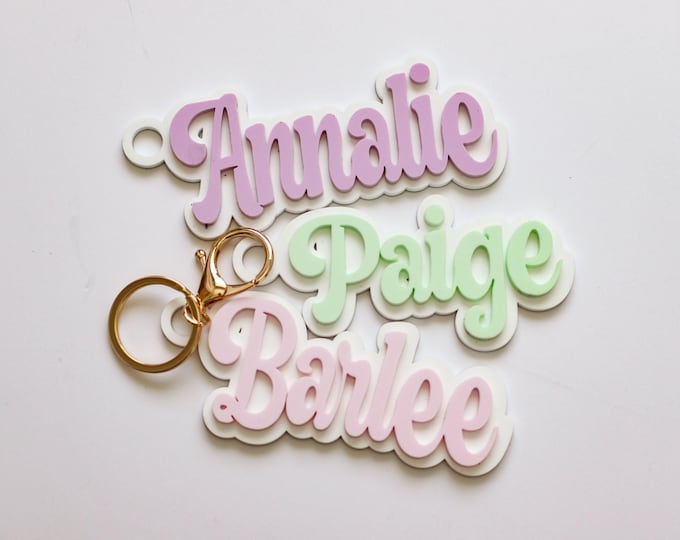 bridesmaid keychain, custom name tag, backpack tag, backpack name tag, keychain Personalized, bag name tag, keychain for bridesmaid