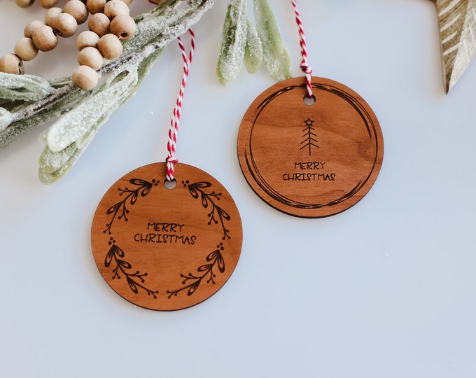 Christmas Ornament, modern Christmas ornament, merry Christmas ornament, happy holidays ornament