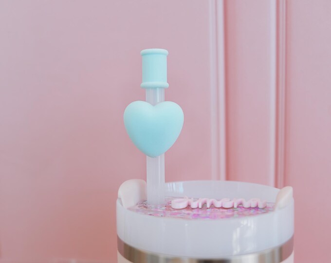 Heart Straw Topper for Tumblers, Cute Love Cup Charm, Valentine’s Day Cup Accessory, Tumbler Accessories, Cute Straw Topper