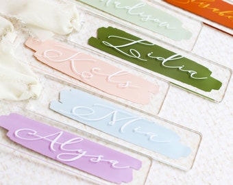 Personalized Acrylic Bookmark, Acrylic book mark, Library, Accessories, Custom Bookmark, Reader gift, page marker, aesthetic gifts,