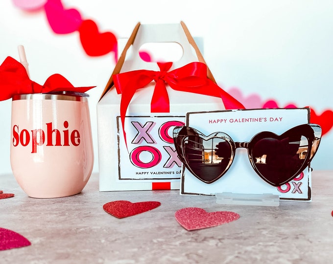 Valentines gift box set, galentines gift box set, friendship celebration gift, teacher gift, best friend gift, heart candy plush, love plush