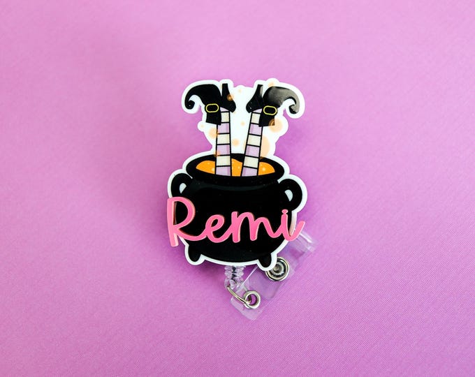 Halloween badge reel, retractable badge reel, Custom Badge Reel, Personalized Badge, Nurse Badge Reel, ID Holder, Halloween Badge Reel