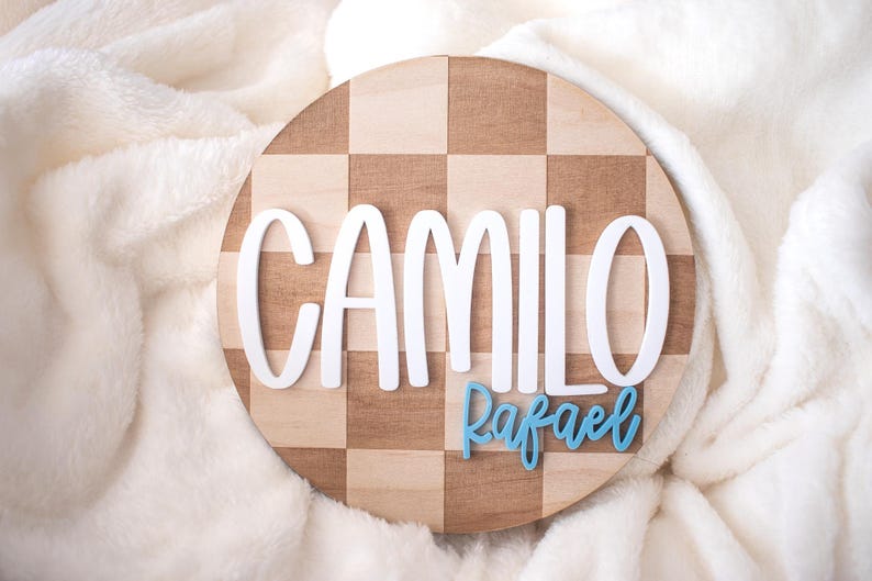 Custom Wood Nursery Name Sign, Hospital Baby Name Sign, Personalized ...