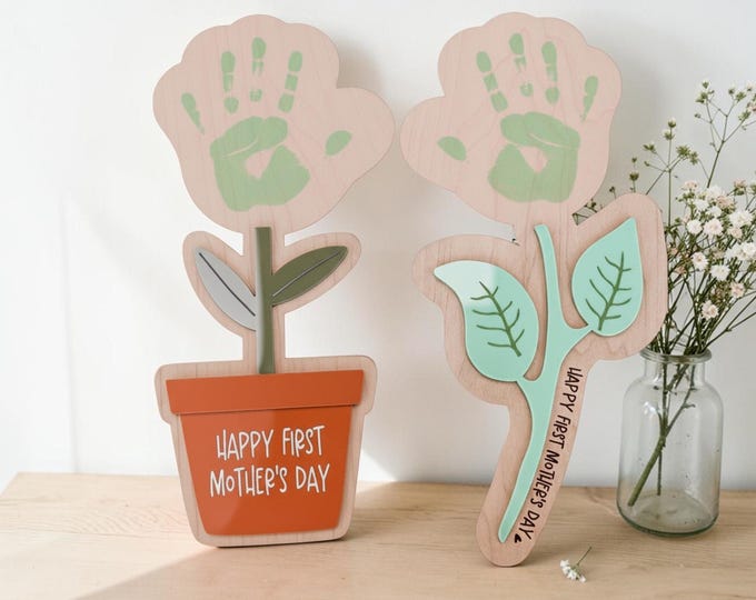 Handprint Sign, DIY Children’s Gift, Child's Hand print Sign, Mother's Day Sign, Mother's Day Gift, Gift for Mom, Gift for Grandma
