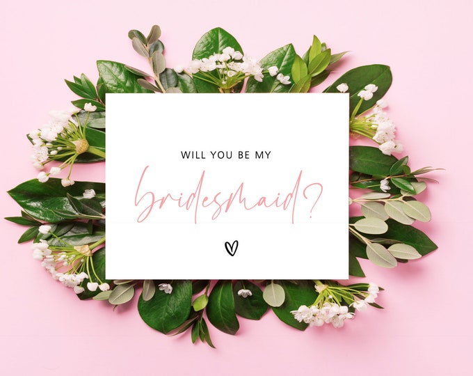 Bridesmaid Proposal Card, Custom Bridesmaid Proposal card, Maid of honor proposal card