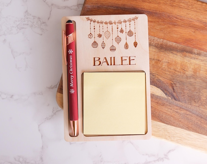 Christmas gift, Sticky notes holde, wooden sticky note holder, staff appreciation gifts, mother's day gift