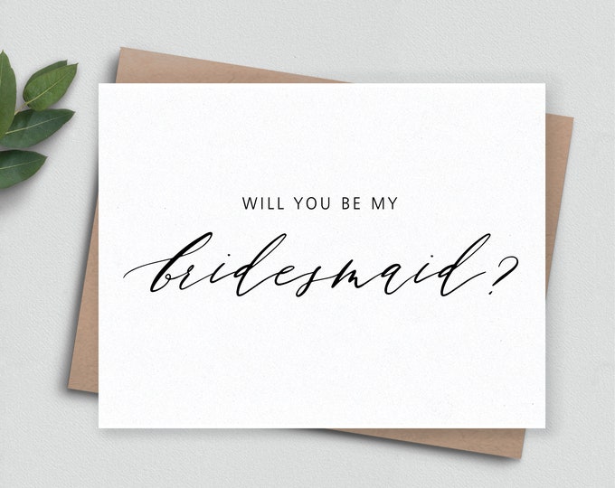 Bridesmaid Proposal Card, Custom Bridesmaid Proposal card, Maid of honor proposal card