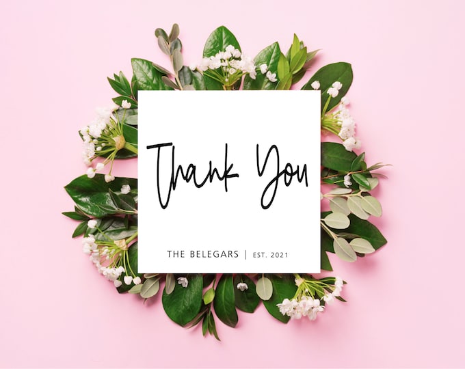 Thank You card, wedding thank you card, thank you from the new Mr. and Mrs. Newlywed thank you cards, thank you for being my bridesmaid