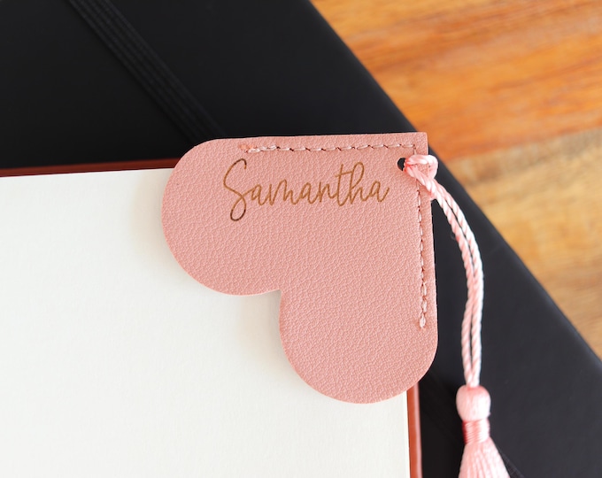 Personalized Leather Name Bookmark,Custom Bookmark with name, Bookmark for Book Lover,Book Accessory, Gifts for Readers