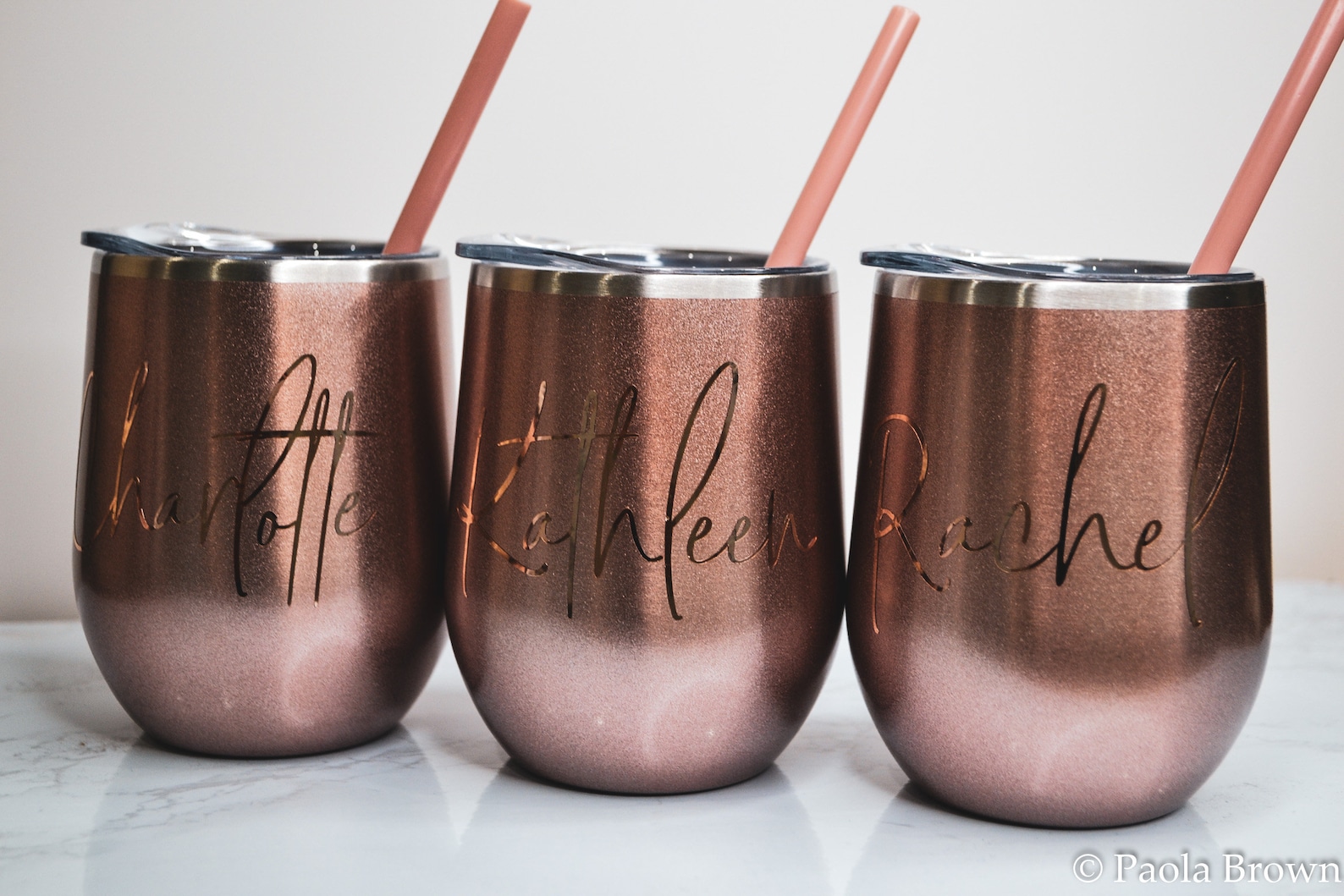 Rose Gold Wine Tumbler Custom Wine Glasses Personalize Wine Etsy