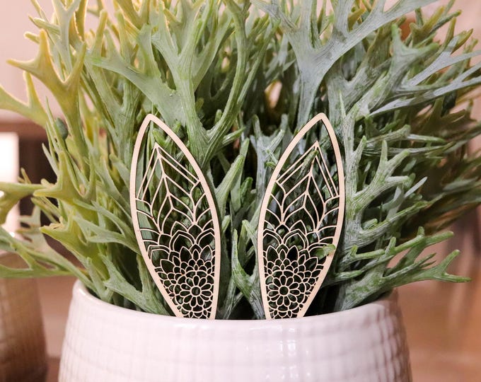 Bunny ears, Easter Home Decor, Flower Pot Decoration, Easter Centerpiece Decorations, Wooden Bunny Ears, Boho Spring Home Decor, Easter