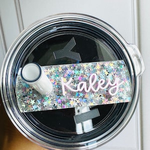 name plate,  name topper,  lid tag,  custom topper, name plate for yeti, tumbler accessories, gifts for mom