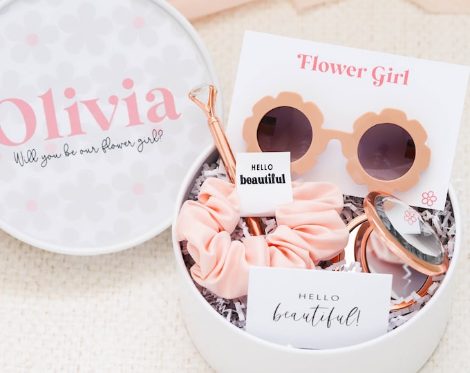 Flower Girl Proposal gift box, Flower girl gift, mini bride gift, jr. bridesmaid gift box, Flower Girl Gift Box