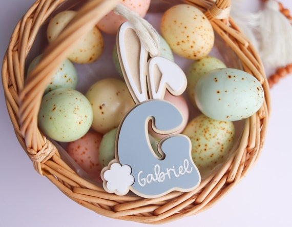 Easter Basket Tag, Bunny Tag, Basket Tag, Easter Tag, Easter Basket Tags, Easter Tags, Easter Basket, Kids Easter Basket, Custom Name Tags