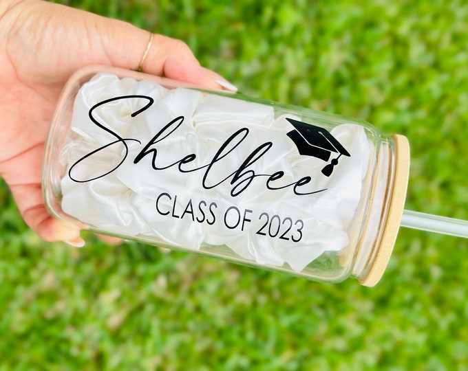 Graduation gift, senior 2023 gift, graduate gift, graduate tumbler, graduation tumbler gift, graduation glass cup, graduation gift cup