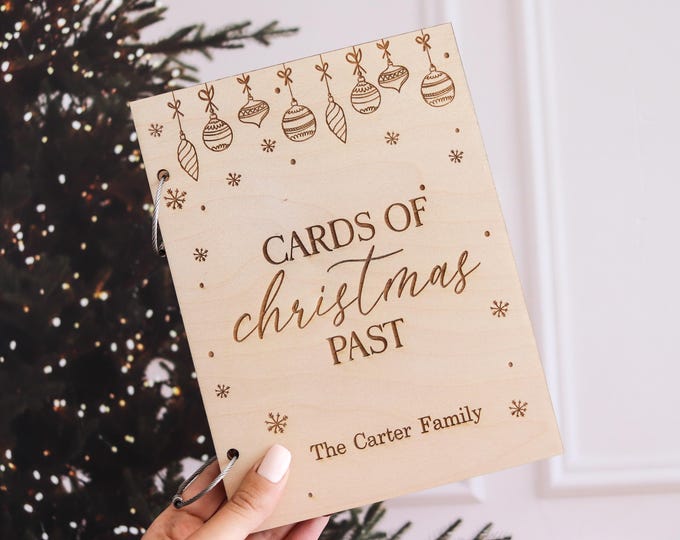 Cards of Christmas Past Keepsake Album, Card Keeper for Christmas Cards, Cards of Christmas Past