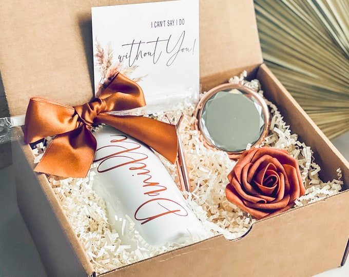 Flower girl proposal, Rust, Terracotta, Boho Wedding, Will You Be My Bridesmaid, flower girl Box, Bridesmaid Proposal Box,