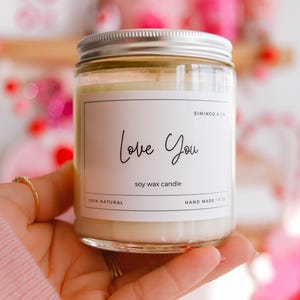 Boyfriend Gift Valentines Day Gift Love You Candle Love You Valentines Candle Anniversary Gift Gift for Girlfriend Gift for Wife Galentines
