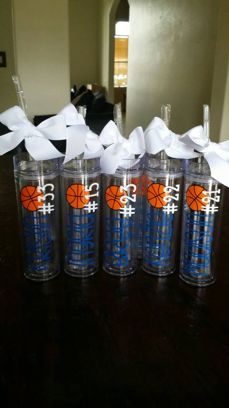 Basketball basketball tumbler Team Gift Monogram Tumbler Etsy