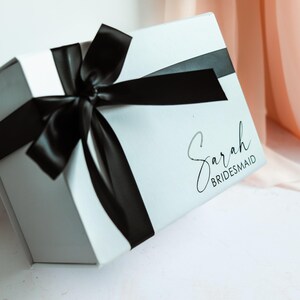 Magnetic Box White or Black, Gift Box Bridesmaid Empty Gift Box Proposal Magnetic Box |Bridesmaid Box| Maid of Honor Gift Box| strong Box image 7