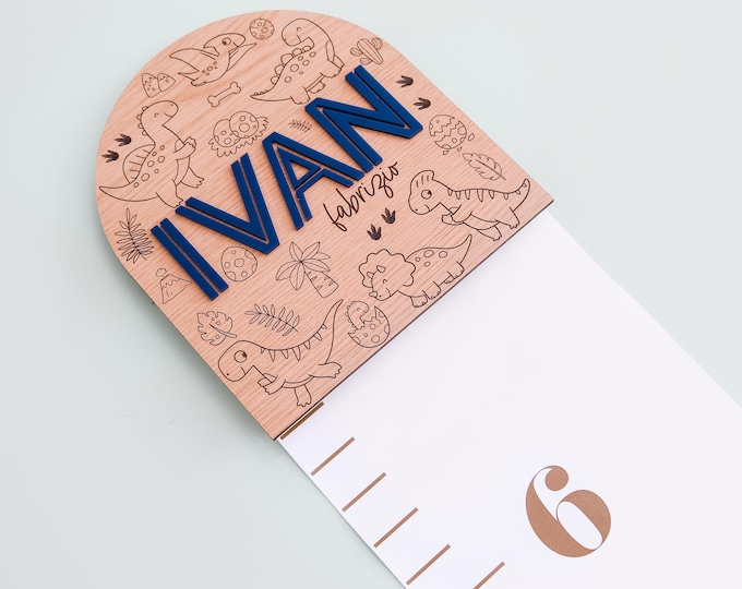 Kids Growth Chart, Custom Boys Room Decor, Height Ruler, Personalized Growth Chart, Christmas hosting gift, grandkids gift, height chart