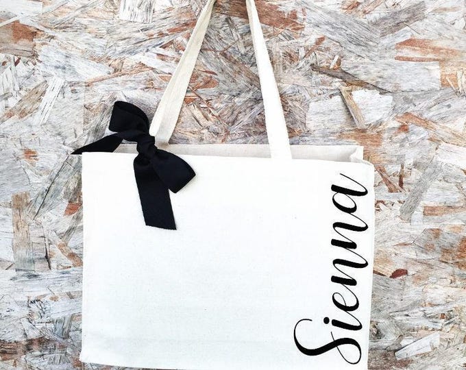 Personalized tote bag, Custom tote Bridesmaid Tote bridesmaid gift teacher wedding planner team nurse staff therapist appreciation tote bag