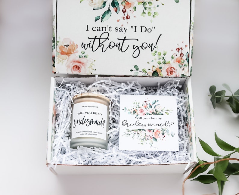 Bridesmaid Candle Gift Box Bridesmaid Proposal Candle Box Etsy
