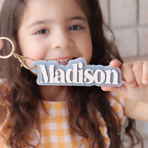 Backpack Tag Personalized Keychain for Kids Custom Name Tag Etsy