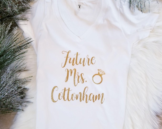 Fiancee shirt Future Mrs Shirt Bridal Shirts Bridesmaid Shirt Bachelorette Party Bride to be Shirt bride shirt Bride gift Engagement gift