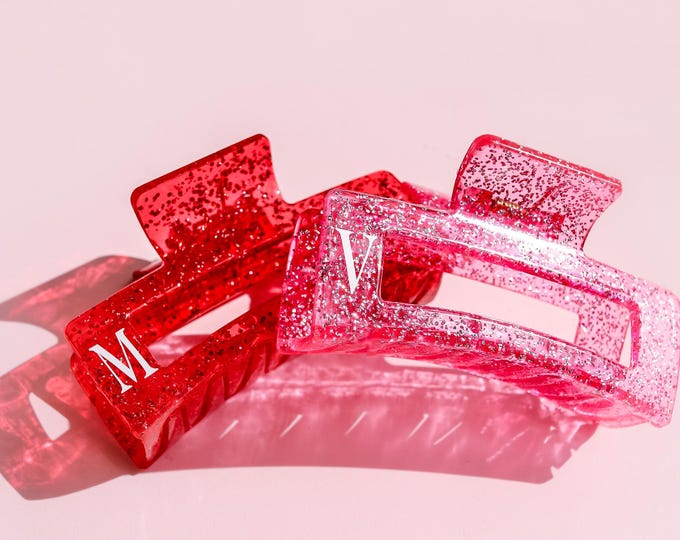 Galentines gifts, Custom Engraved Hair Clip, personalized Hair Accessories, Hair clip, Hair claw, friends party, galentines invitation favor