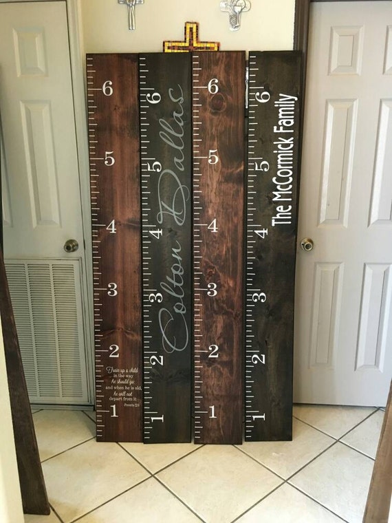 Wooden height chart kids height chart nursery decor family Etsy