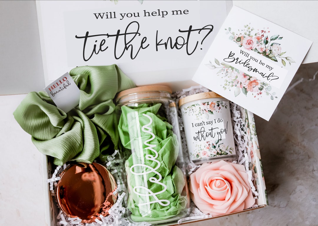 Self Care Bridesmaid Proposal Box Personalized Gift Blush Will You Be ...