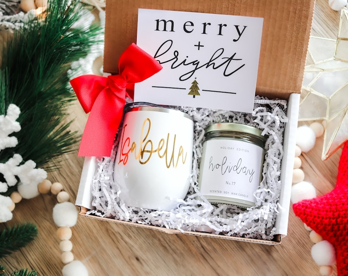Christmas Box, Christmas gift, long distance Christmas gift, Christmas gift set, christmas party gift,  personalized gift, custom cup