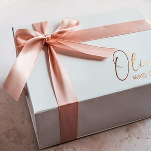 White Magnetic Box -Gift Box Bridesmaid Empty Gift Box Proposal Magnetic Gift Box |Bridesmaid Box| Maid of Honor Gift Box| strong White Box