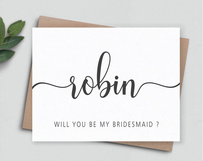 Bridesmaid Proposal Card, Custom Bridesmaid Proposal card