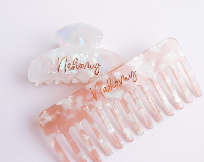 Personalized Hair Claw Clip,Engraved Customized Name Claw Clip, Bridesmaid Gift, Wedding Gift