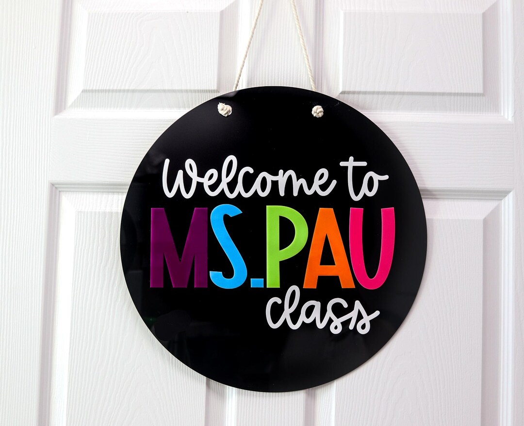 Personalized Classroom Door Sign, Classroom Decor, Custom Teacher Gift ...