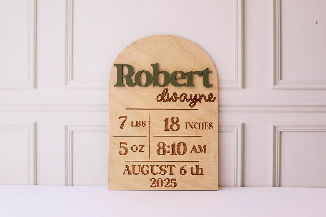 Boy Hospital Name Sign Birth Stat Sign Hospital Sign for Nursery Sign ...