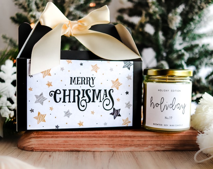 Candle Gift, Christmas Box, Christmas candle gift, Christmas gift set, christmas gift box, Holiday Candle gift, Christmas candle gift