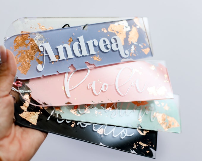 Personalized Bookmark, Acrylic bookmark with name, painted book mark, bookmark for women, bookmark personalized, book lover gift book marks