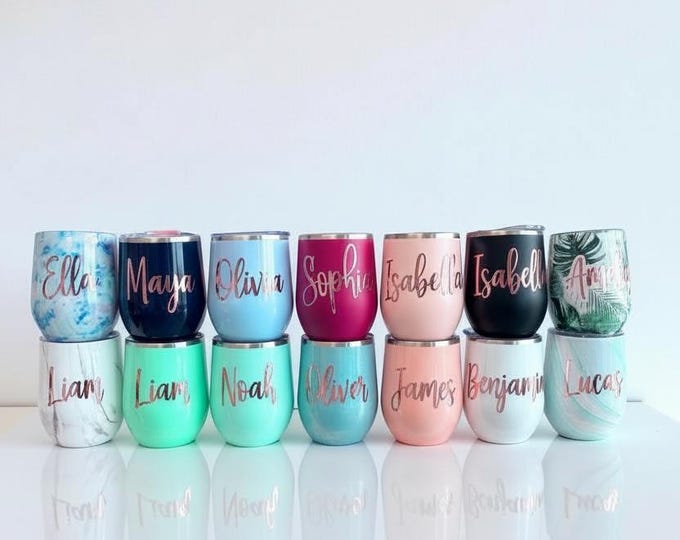 Bridesmaid Gift, Bridesmaid Proposal, Personalized Wine Glass, Custom Wine Glass, Acrylic Wine Tumbler,Custom Name Tumbler