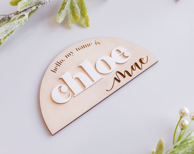 Baby Name Sign, Baby Name Announcement, Hospital Name Sign, New born props, Announcement Sign, Baby Sign Decor, Sign Prop, Photo Props,