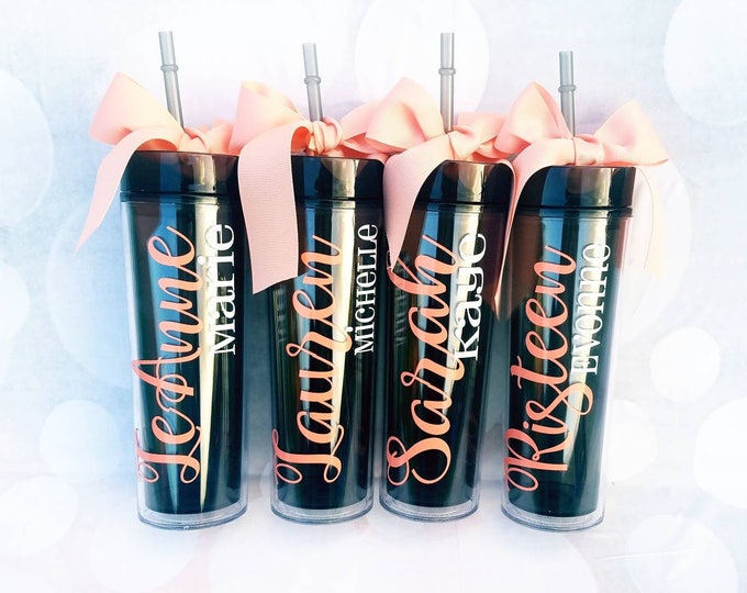 Personalized gift, Bridesmaid Gift, Personalized tumbler,  custom Tumbler, Personalized Cup, personalized water bottle