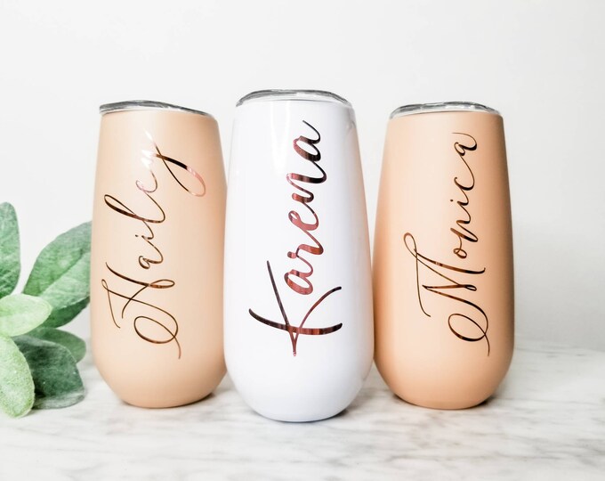 Personalized Champagne, Wine Tumbler, Champagne Tumbler, Wine Tumbler, Insulated Tumblers, Blush Tumbler, rose gold Tumbler, White Tumbler