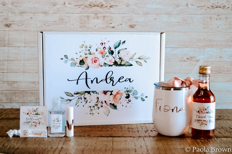 Personalized Bridesmaid Gift Box Filled Thank You Bridesmaid Etsy