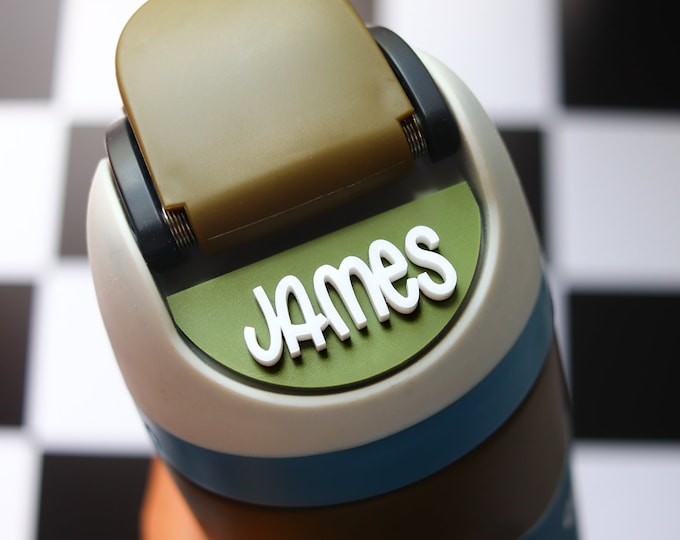 Owala FreeSip Lid Topper | Personalized Owala Name Plate Boy | Custom Name Owala Tumbler Tag | Owala Name Plate boys | Water Bottle Topper