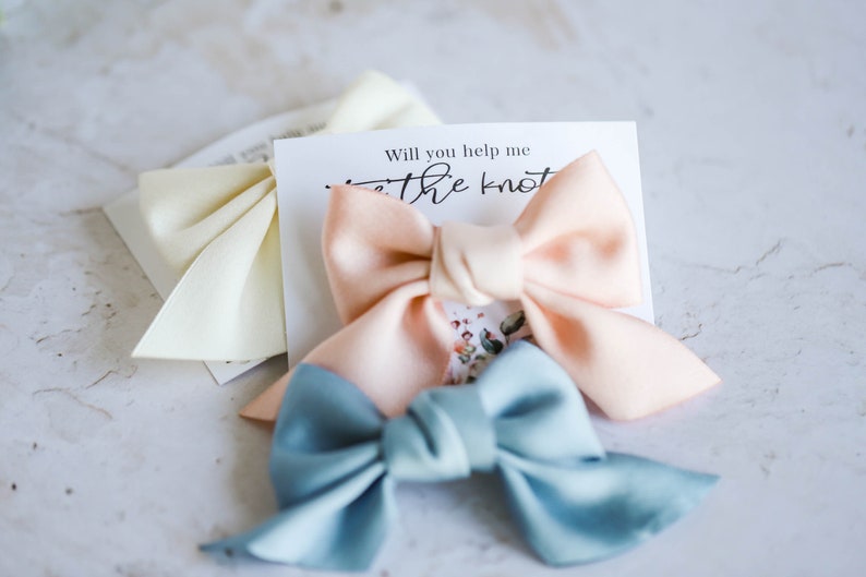 Flower Girl Bow Clip Flower Girl Hair Accessories Flower Etsy