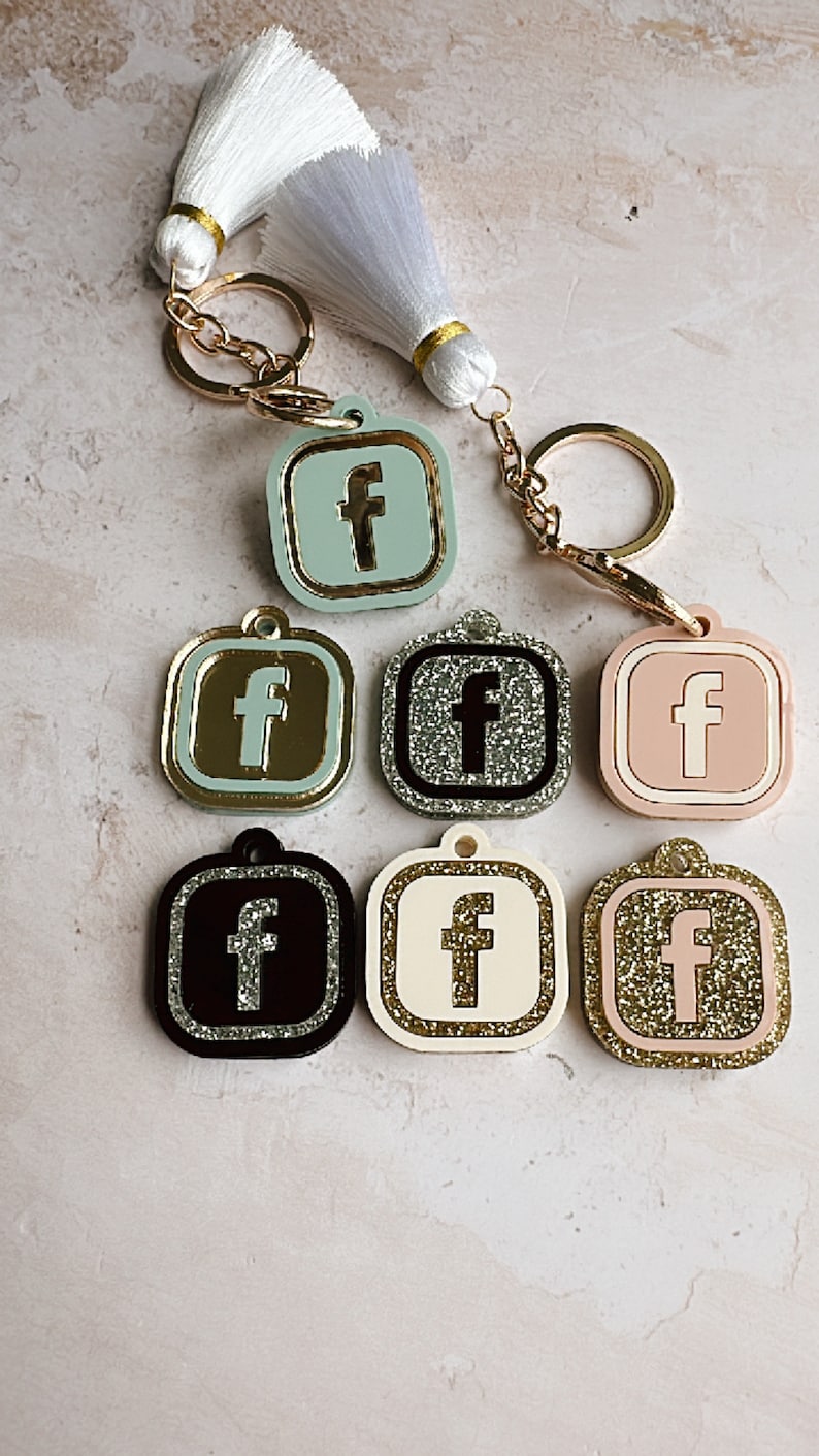 Instagram Smart NFC-nyckelring för sociala medier | tryck och följ | digitalt visitkort | betalningslänk | kontantapp | facebook | länkträd bild 2