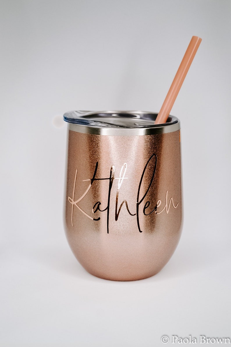 gold wine tumbler