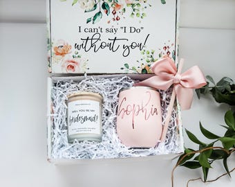 Bridesmaid Candle Gift Box Bridesmaid Proposal Candle box Personalized Bridesmaid Gift Ideas Bridesmaid Proposal Ideas Maid of Honor